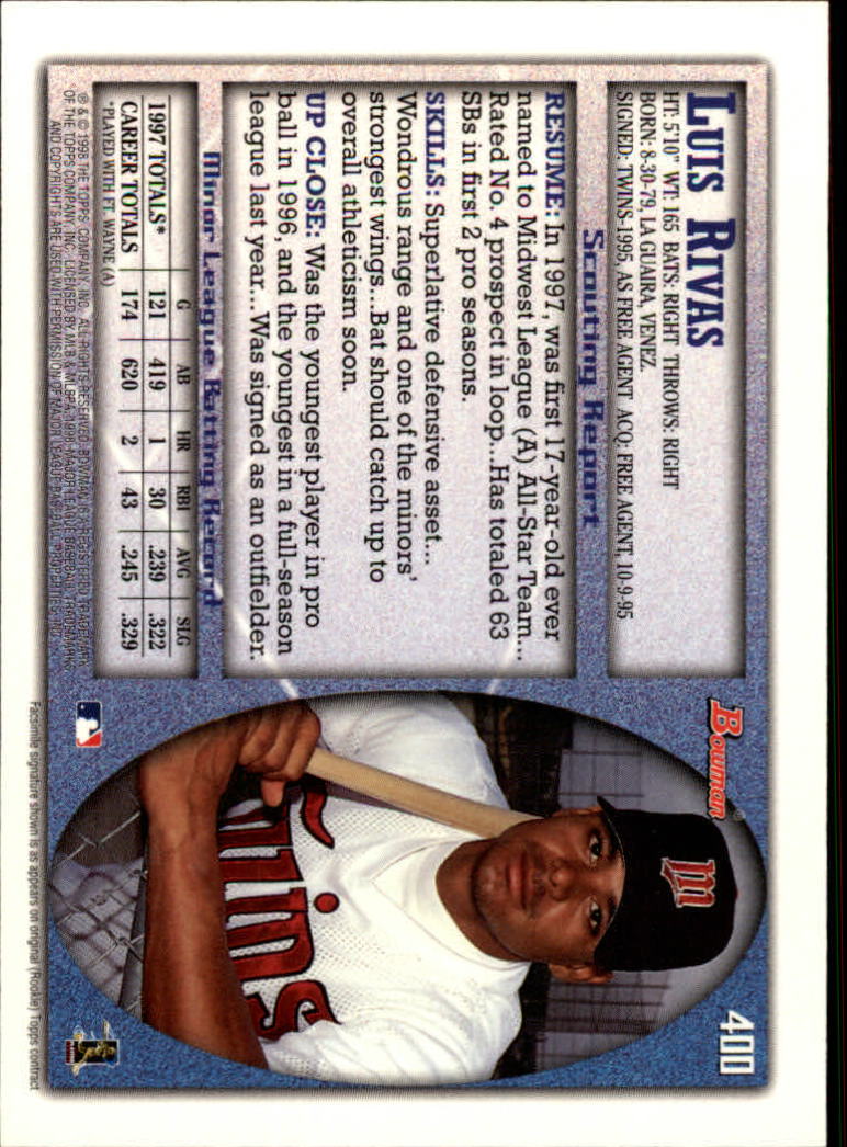 1998 Bowman Baseball Card Pick (Base) 253-441 - Picture 297 of 379
