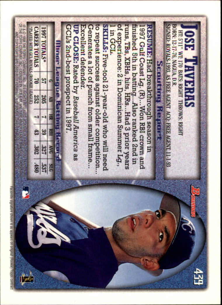 1998 Bowman Baseball Card Pick (Base) 253-441 - Picture 375 of 379