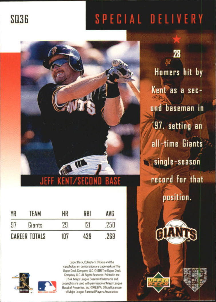 1998 Collector's Choice StarQuest #SQ36 Jeff Kent SD back image