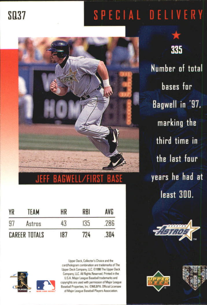 1998 Collector's Choice StarQuest #SQ37 Jeff Bagwell SD back image
