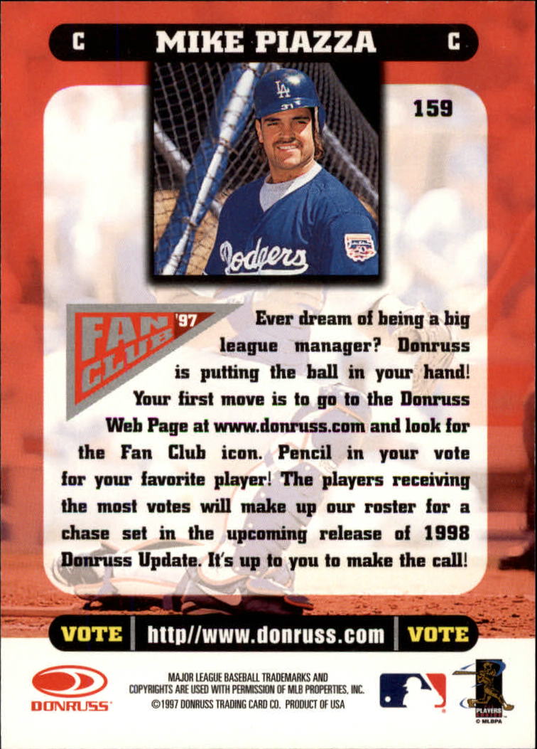 1998 Donruss #159 Mike Piazza FC back image