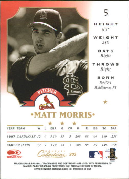 1998 Donruss Collections Baseball "Main Set" Base Cards - Picture 105 of 189