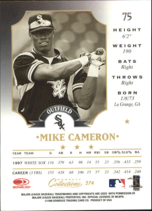 1998 Donruss Collections Baseball "Main Set" Base Cards - Picture 133 of 189