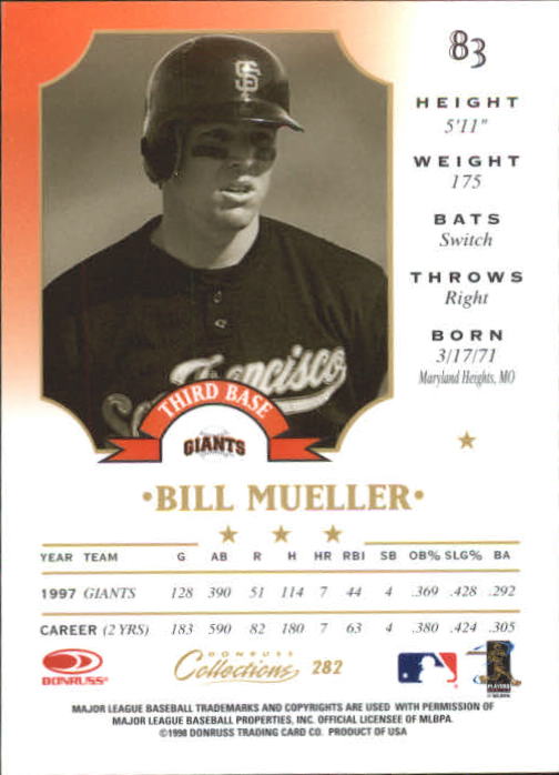 1998 Donruss Collections Baseball "Main Set" Base Cards - Picture 137 of 189