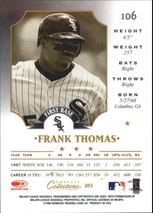 1998 Donruss Collections Baseball "Main Set" Base Cards - Picture 147 of 189