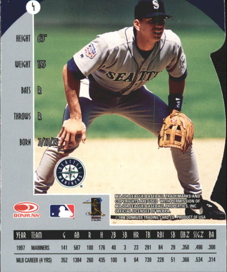 1998 Donruss Preferred Seating #4 Alex Rodriguez EX