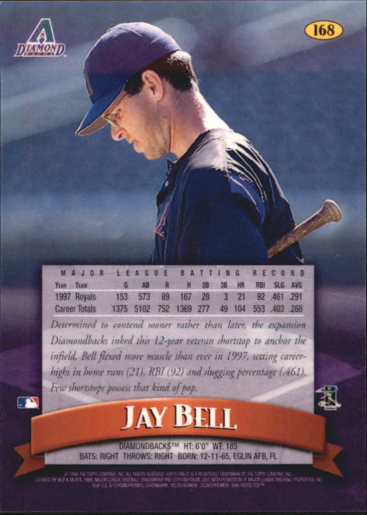 1998 Finest #168 Jay Bell back image