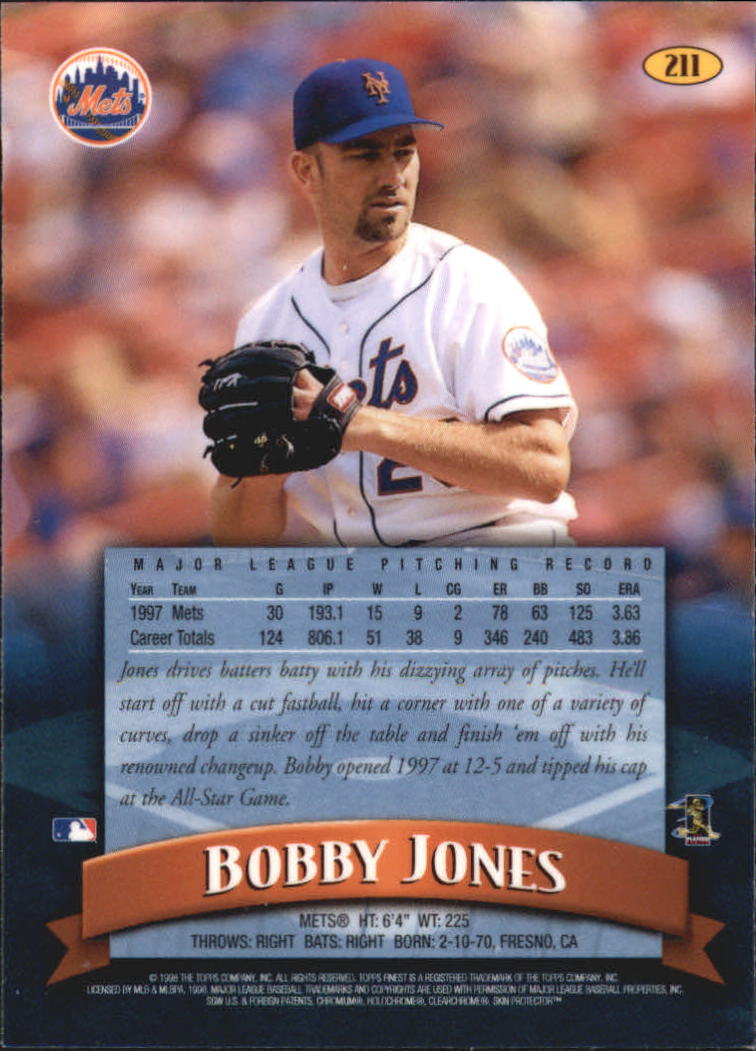 1998 Finest #211 Bobby Jones back image