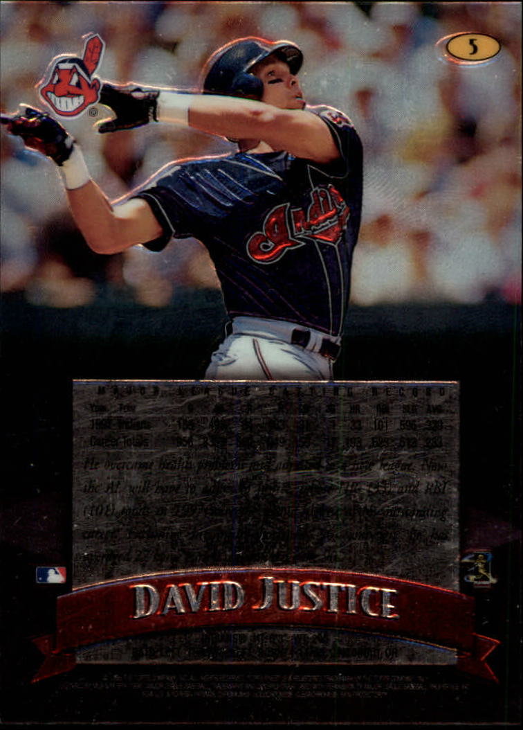 1998 Finest No-Protectors #5 David Justice back image