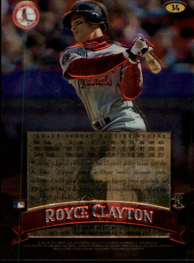 1998 Finest No-Protectors #34 Royce Clayton back image