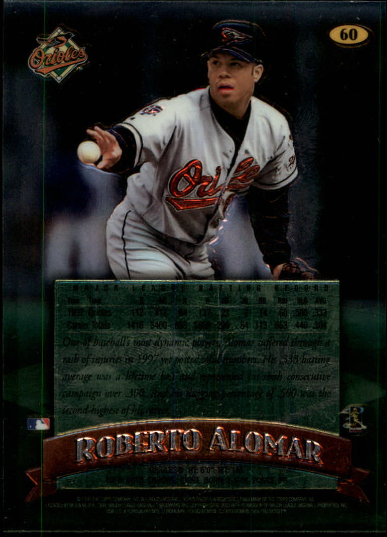 1998 Finest No-Protectors #60 Roberto Alomar back image