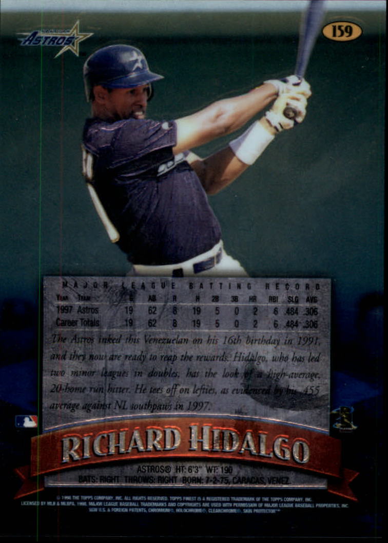 1998 Finest No-Protectors #159 Richard Hidalgo back image