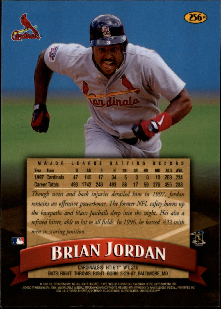 1998 Finest Refractors #256 Brian Jordan