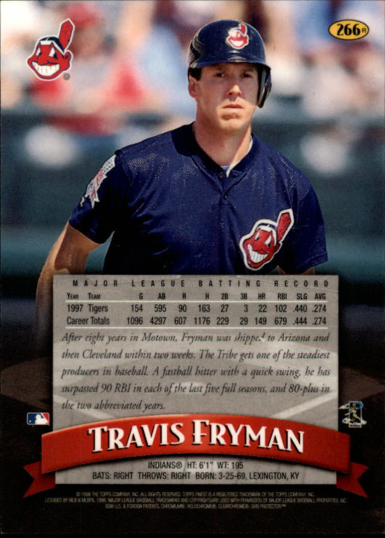 1998 Finest Refractors #266 Travis Fryman back image