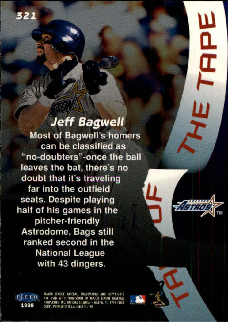 1998 Fleer Tradition #321 Jeff Bagwell TT back image