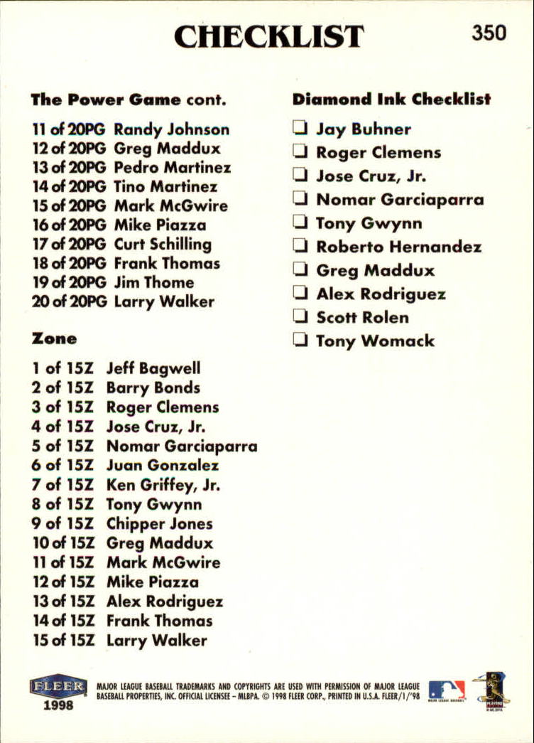 A1232- 1998 Fleer Tradition BB # S 251-500 + Rookies -du Pick- 15 + Gratis US - Bild 177 von 457