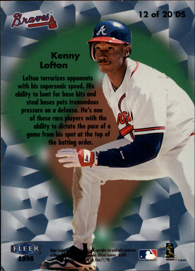 1998 Fleer Tradition Diamond Standouts #12 Kenny Lofton back image