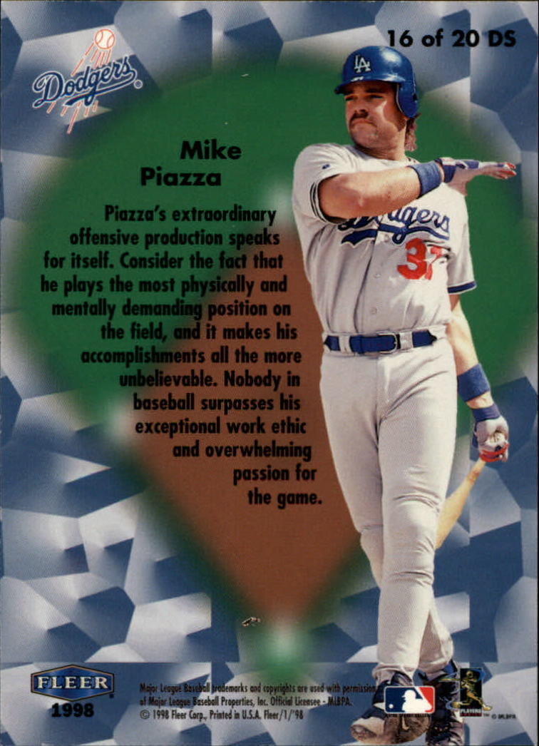 1998 Fleer Tradition Diamond Standouts #16 Mike Piazza back image