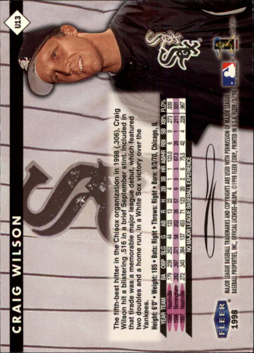 1998 Fleer Tradition Update Baseball "Main Set" Base Cards - Picture 27 of 199