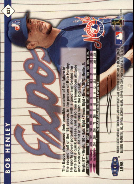 1998 Fleer Tradition Update Baseball "Main Set" Base Cards - Picture 35 of 199