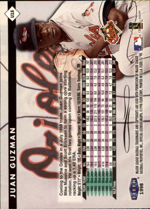 1998 Fleer Tradition Update Baseball "Main Set" Base Cards - Picture 37 of 199