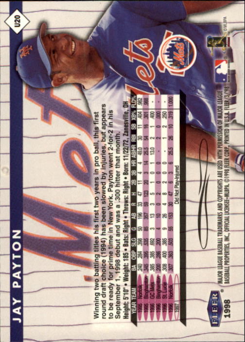 1998 Fleer Tradition Update Baseball "Main Set" Base Cards - Picture 41 of 199