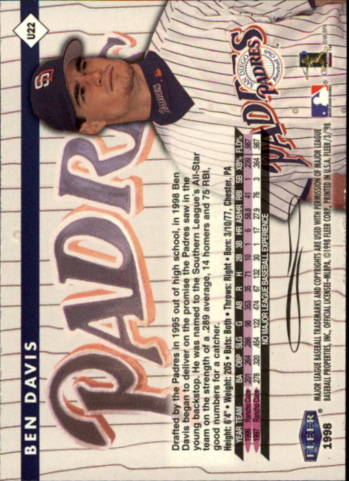 1998 Fleer Tradition Update Baseball "Main Set" Base Cards - Picture 45 of 199