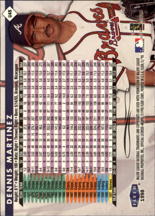 1998 Fleer Tradition Update Baseball "Main Set" Base Cards - Picture 91 of 199