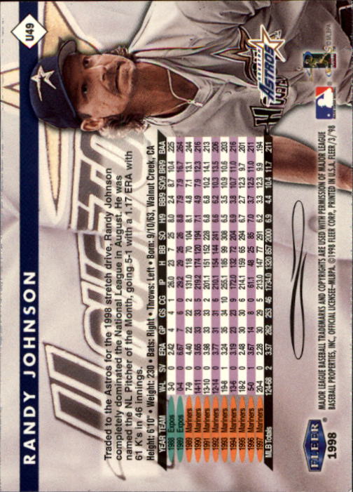 1998 Fleer Tradition Update Baseball "Main Set" Base Cards - Picture 99 of 199