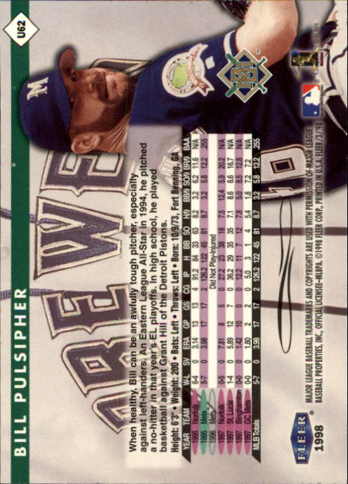 1998 Fleer Tradition Update Baseball "Main Set" Base Cards - Picture 125 of 199