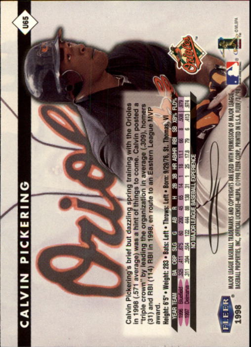 1998 Fleer Tradition Update Baseball "Main Set" Base Cards - Picture 131 of 199