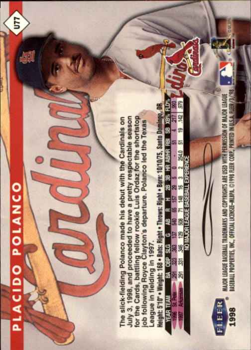 1998 Fleer Tradition Update Baseball "Main Set" Base Cards - Picture 153 of 199