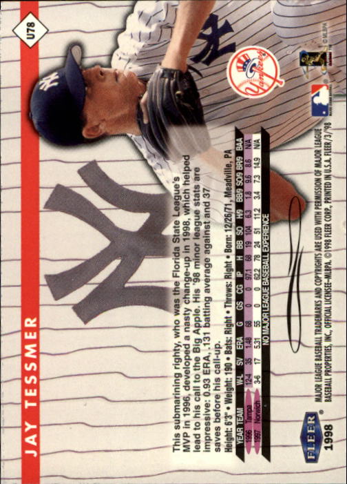 1998 Fleer Tradition Update Baseball "Main Set" Base Cards - Picture 155 of 199