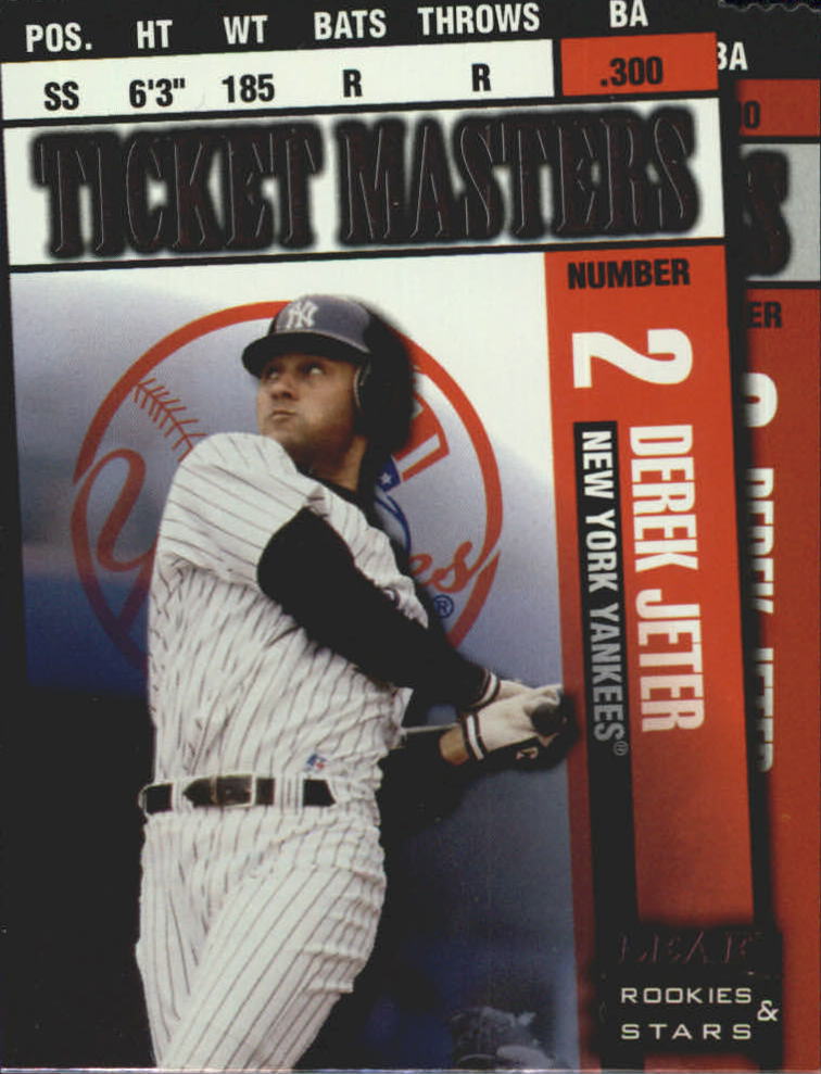 1998 Leaf Rookies and Stars Ticket Masters Die Cuts #6 D.Jeter/A.Pettitte