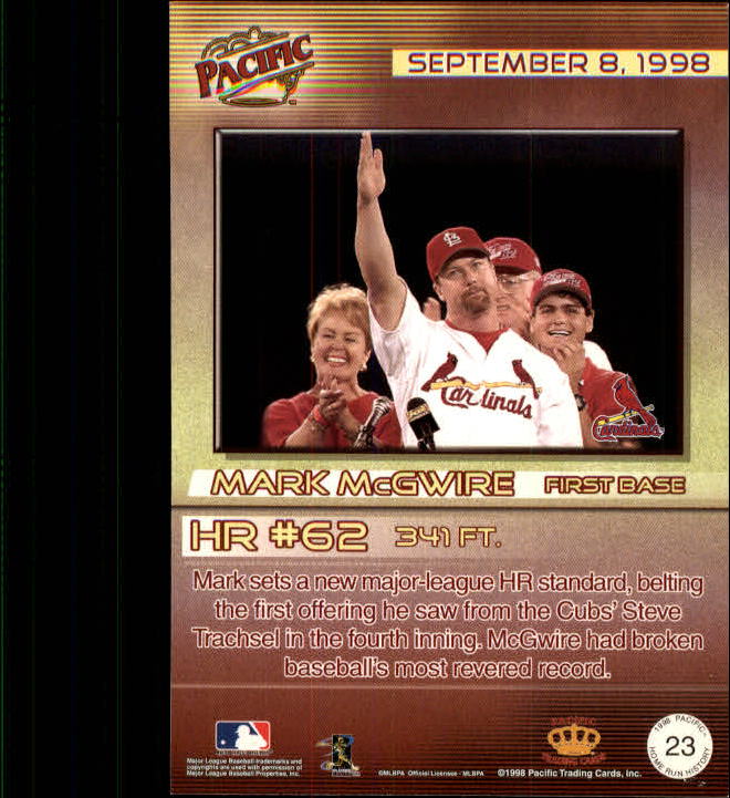 1998 Pacific #23 Eric Davis back image