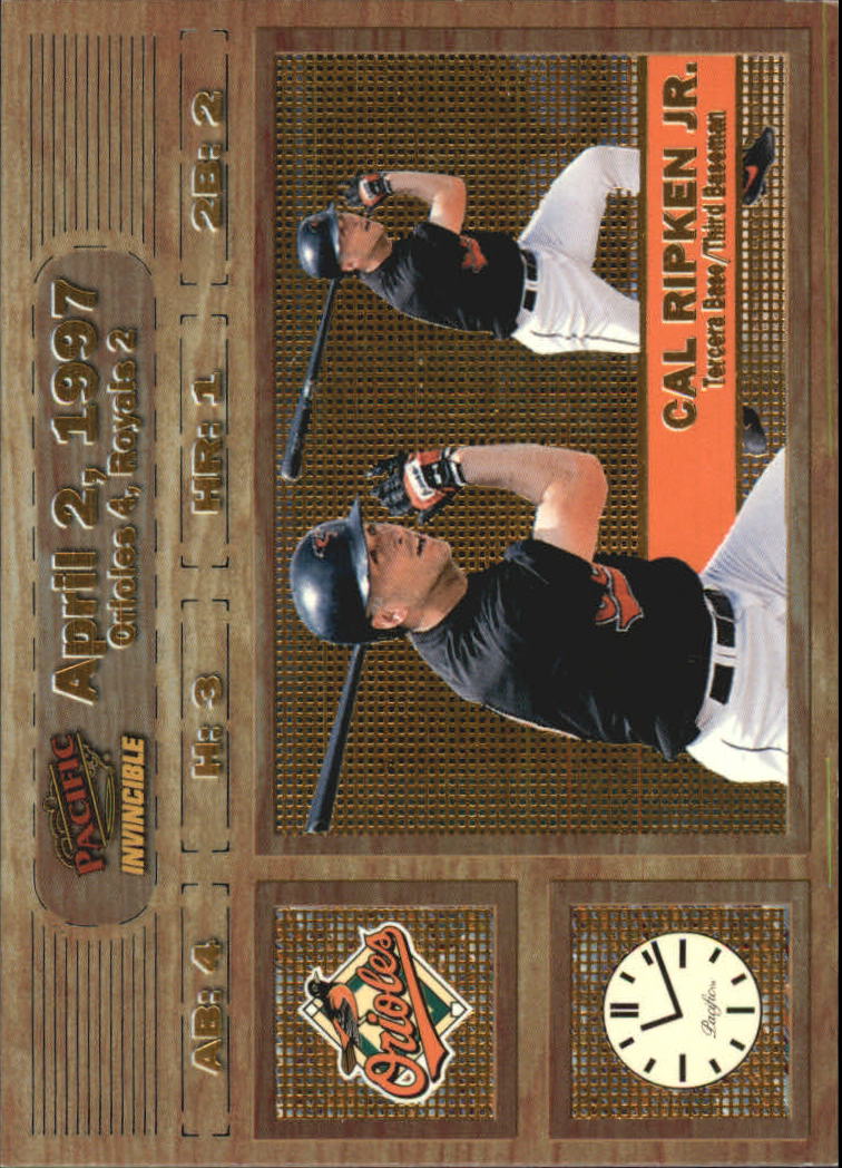 1998 Pacific Invincible Moments in Time #2 Cal Ripken