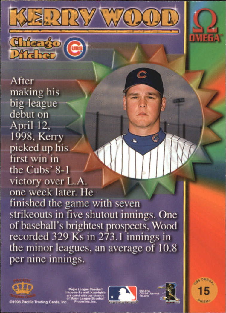 1998 Pacific Omega Prisms #15 Kerry Wood back image
