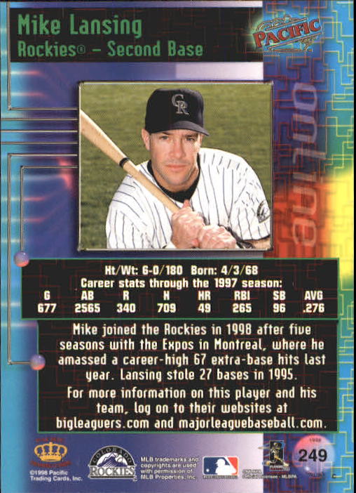 A2778- 1998 Pacific Online Baseball Cards 244-490 -You Pick- 15+ FREE US SHIP - Picture 13 of 394