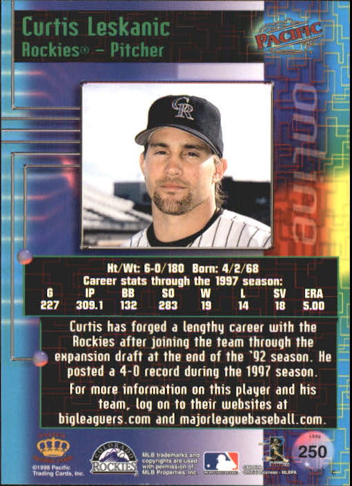 A2778- 1998 Pacific Online Baseball Cards 244-490 -You Pick- 15+ FREE US SHIP - Picture 15 of 394