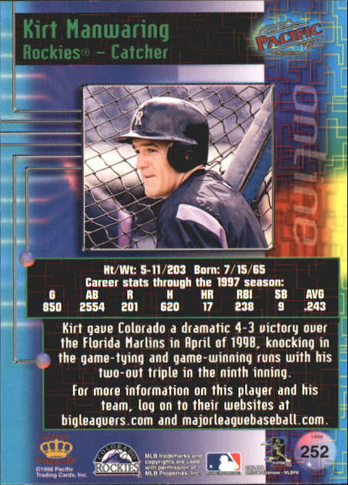 A2778- 1998 Pacific Online Baseball Cards 244-490 -You Pick- 15+ FREE US SHIP - Picture 19 of 394
