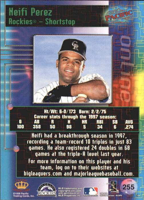 A2778- 1998 Pacific Online Baseball Cards 244-490 -You Pick- 15+ FREE US SHIP - Picture 25 of 394
