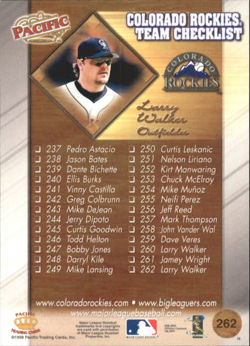 A2778- 1998 Pacific Online Baseball Cards 244-490 -You Pick- 15+ FREE US SHIP - Picture 37 of 394