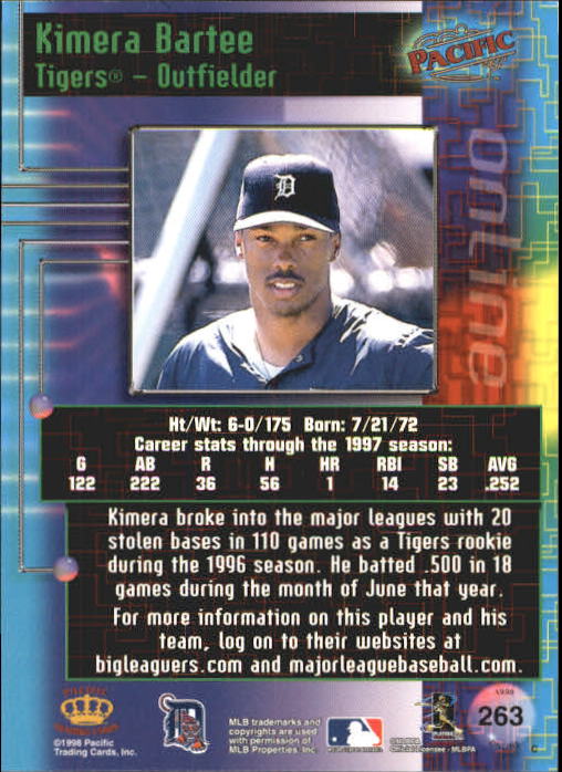 A2778- 1998 Pacific Online Baseball Cards 244-490 -You Pick- 15+ FREE US SHIP - Picture 39 of 394