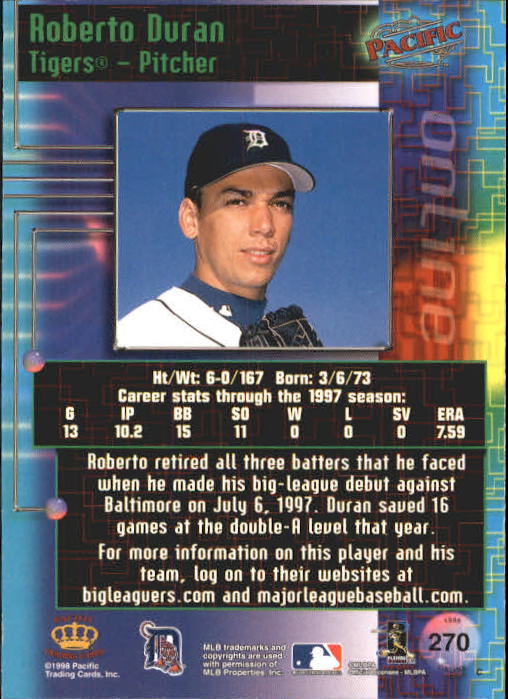 A2778- 1998 Pacific Online Baseball Cards 244-490 -You Pick- 15+ FREE US SHIP - Picture 52 of 394