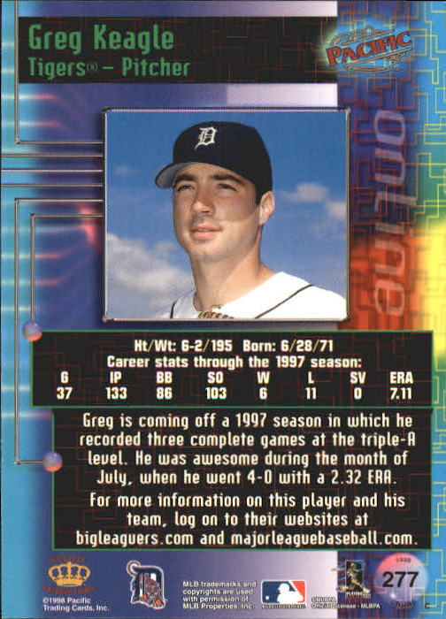 A2778- 1998 Pacific Online Baseball Cards 244-490 -You Pick- 15+ FREE US SHIP - Picture 64 of 394