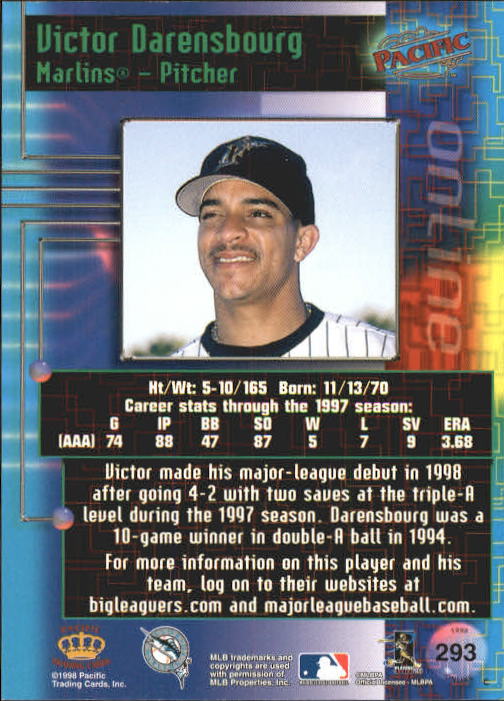 A2778- 1998 Pacific Online Baseball Cards 244-490 -You Pick- 15+ FREE US SHIP - Picture 92 of 394