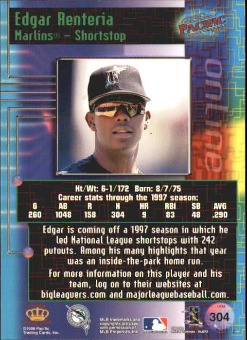 A2778- 1998 Pacific Online Baseball Cards 244-490 -You Pick- 15+ FREE US SHIP - Picture 114 of 394