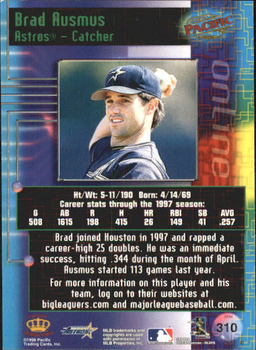 A2778- 1998 Pacific Online Baseball Cards 244-490 -You Pick- 15+ FREE US SHIP - Picture 124 of 394