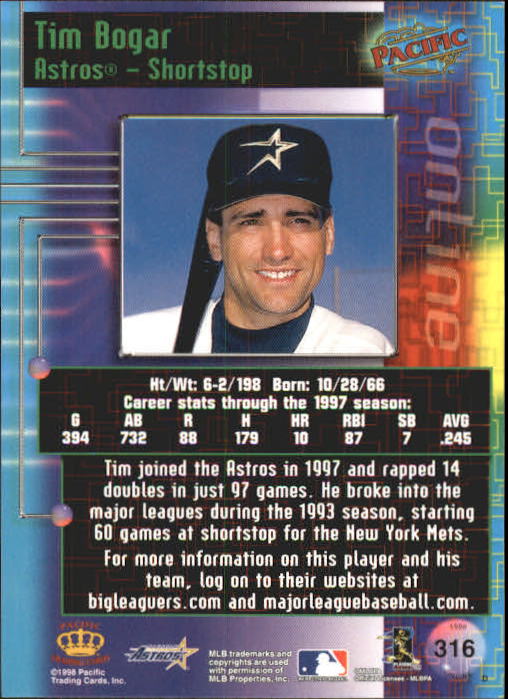 A2778- 1998 Pacific Online Baseball Cards 244-490 -You Pick- 15+ FREE US SHIP - Picture 136 of 394