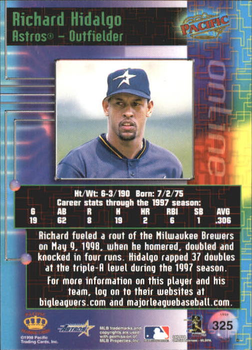 A2778- 1998 Pacific Online Baseball Cards 244-490 -You Pick- 15+ FREE US SHIP - Picture 154 of 394